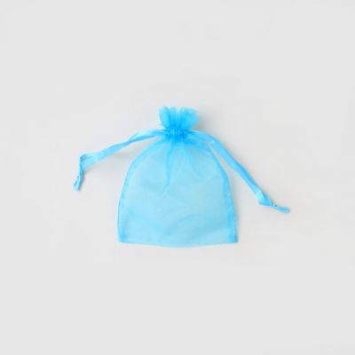 Size: 15x11cm Aquamarine organza gift bag