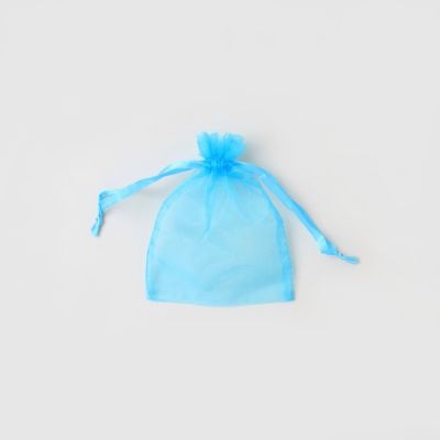 Size: 15x11cm Aquamarine organza gift bag