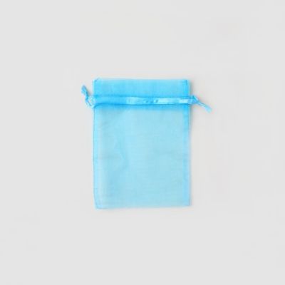 Size: 15x11cm Aquamarine organza gift bag