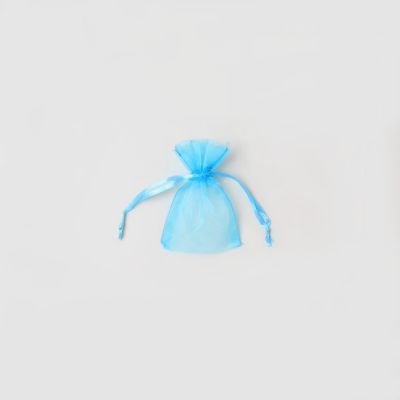 Size: 10x7.5cm Aquamarine organza gift bag