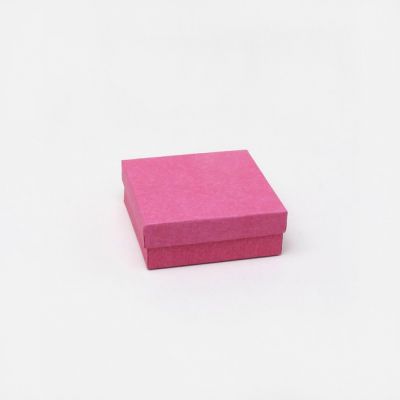 Necklace / Bracelet Box. 9x9x3cm. Fuchsia pink gift box