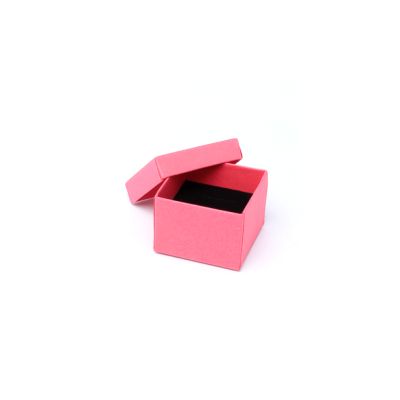 Ring box. 5x5x3.7cm. Fuchsia Pink gift box.