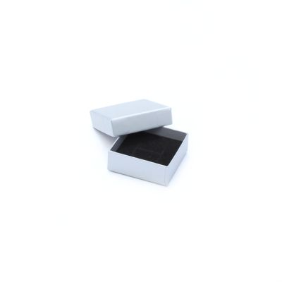 Ring box. 5x5x2cm* Silver Grey light sheen gift box.