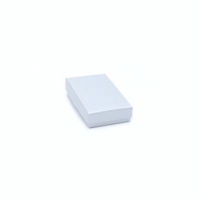 Cufflink / Earring box. 8x5x2cm. Silver Grey light sheen gift box.