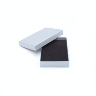 11.5x7.5x2cm. Silver Grey light sheen gift box.