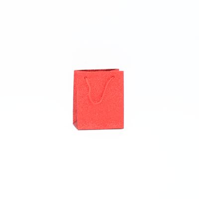 Size: 11x9x5cm Red glitter gift bag