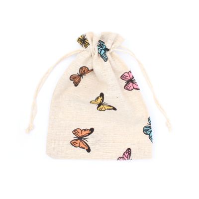 Butterfly Drawstring Gift Bags Polyester Cotton Bags Wheat - Temu