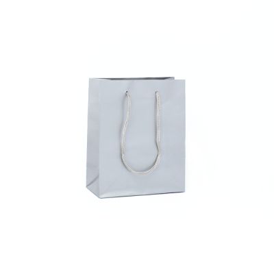 Size: 15x12x6cm Glossy Silver gift bag