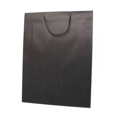 42x32x10cm. Black printed kraft paper gift bag