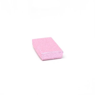 Cufflink / Earring box. 8x5x2cm. Baby pink glitter gift box.