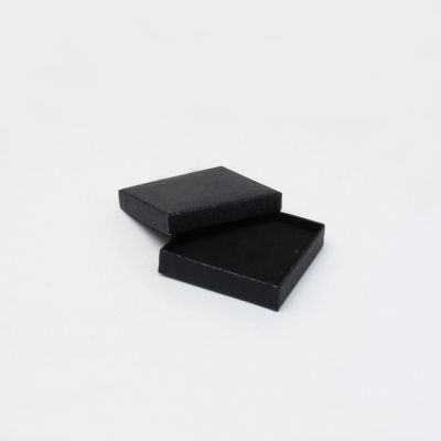 Necklace / Bracelet box. 9x9x2cm. Black glitter gift box.