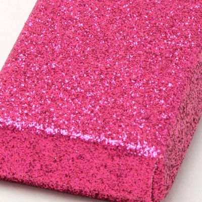 Size: 21x4x1.8cm Fuchsia pink glitter gift box