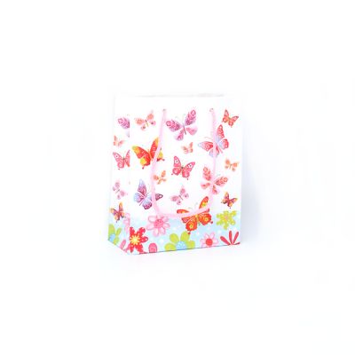 15x12x6cm. Butterfly print gift bag