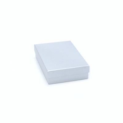 11x7x2.5cm. Silver Grey light sheen gift box.