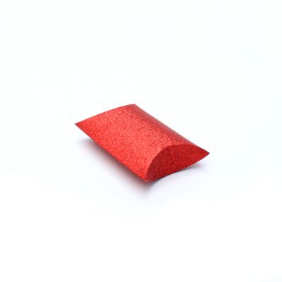 Size: 9x8x3cm Red glitter pillow pack box
