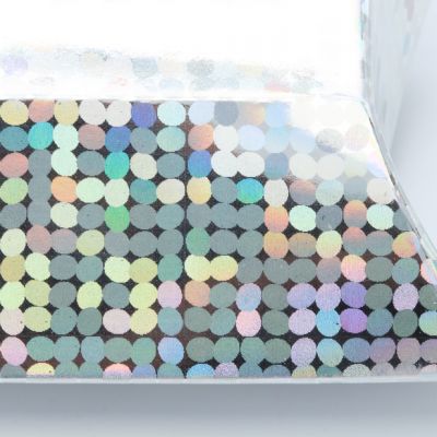 Size: 6.8x6x2.5cm Silver holographic pillow pack box