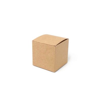 Size: 8.5x8.5x8.5cm Brown kraft fold flat box- Fast assembly