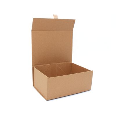 22x16x9.5cm. Kraft fold flat gift box. Magnetic closure