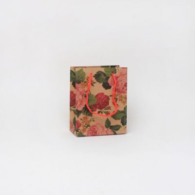 Size: 14.5x11.5x6cm Floral print gift bag