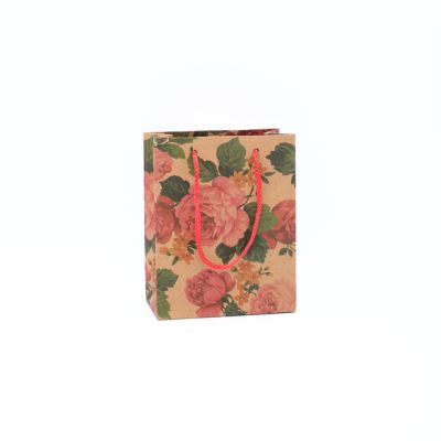 Size: 14.5x11.5x6cm Floral print gift bag