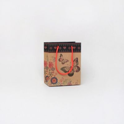 Size: 14.5x11.5x6cm Floral butterfly gift bag