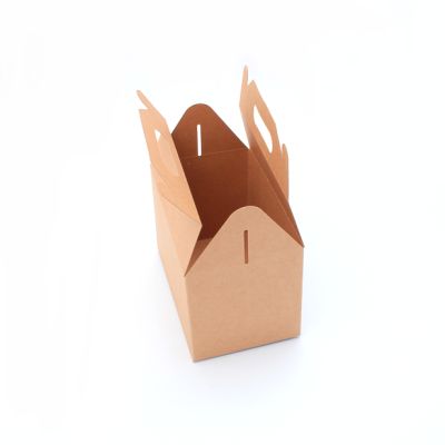 15x9.5x10cm. Kraft fold flat gable gift box