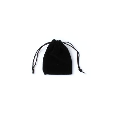 Size: 9x7cm. Black flocked velvet gift bag