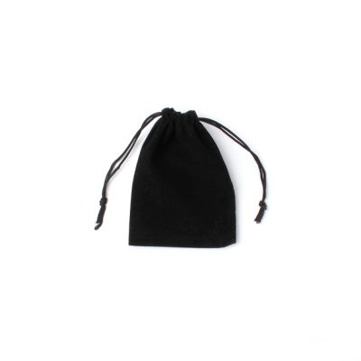 Size: 11x9cm Black Flocked velvet gift bag