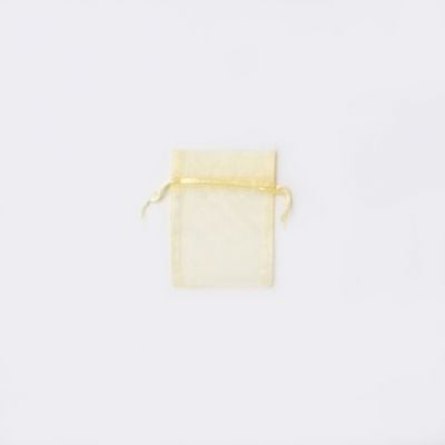 Size: 10x7.5cm Light gold organza bag