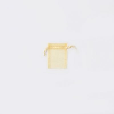 Size: 7x5cm Light gold organza bag