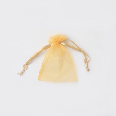 Size: 15x11cm Dark gold organza bag