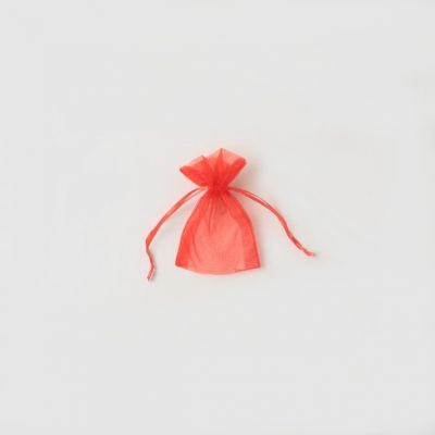 Size: 10x7.5cm Red organza bag