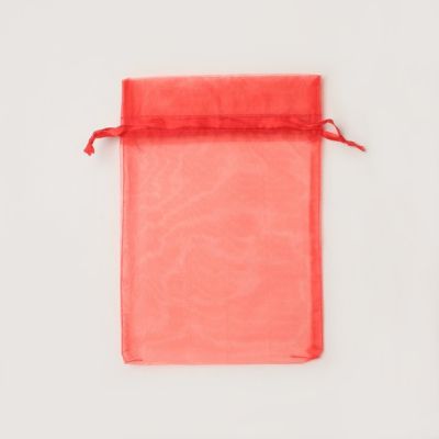 Size: 22x15cm Red organza bag