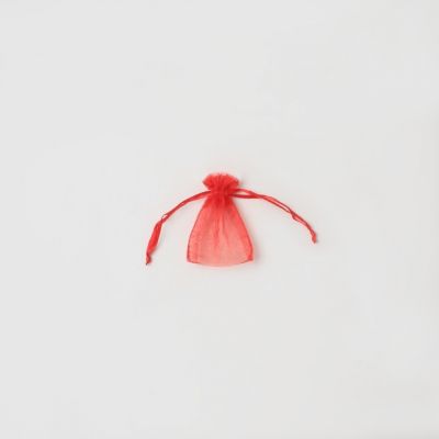 Size: 7x5cm Red organza gift bag