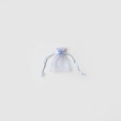 7x5cm. Silver Grey organza bag.
