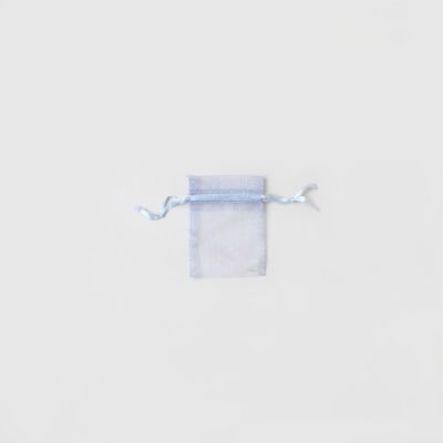 7x5cm. Silver Grey organza bag.