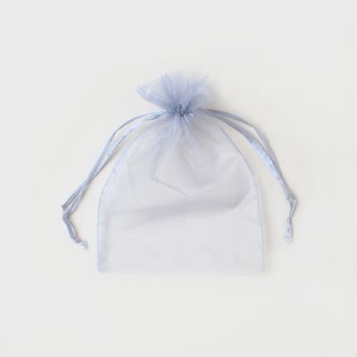 22x15cm. Silver Grey organza bag.
