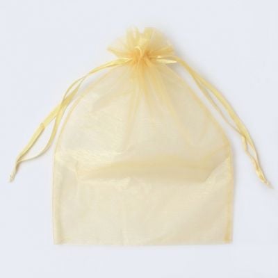 Size: 30x21cm Light gold organza bag