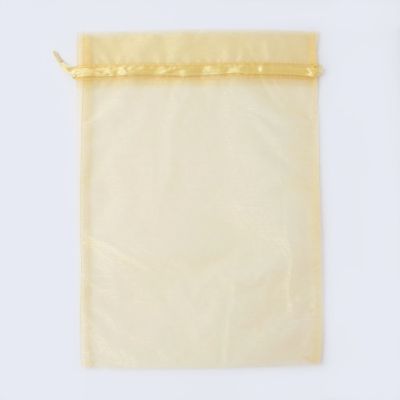 Size: 30x21cm Light gold organza bag