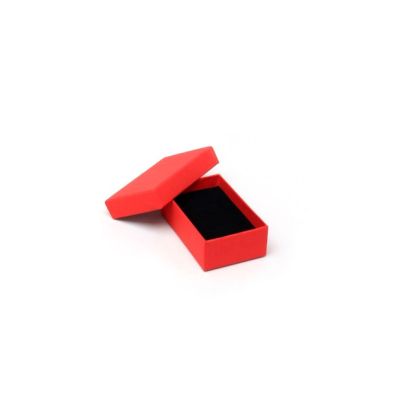 Cufflink / Earring box. 8x5x2.5cm. Red gift box.