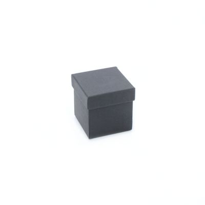 Ring box. 5x5x5cm. Black gift box.