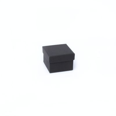 Ring box. 5x5x3.5cm. Black gift box.