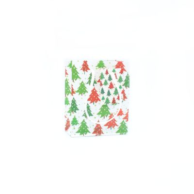 15x12x5.5cm. Christmas tree design gift bag with tag