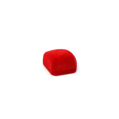 Ring box. 5.5x5x3.5cm. Red velour ring box