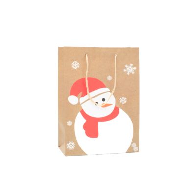 22x18x7cm. Snowman print Christmas gift bag
