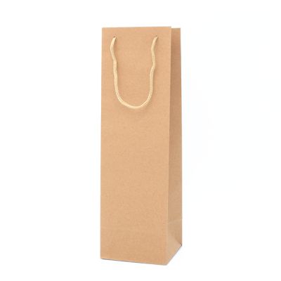 33x10x9cm. Brown kraft paper bottle bag