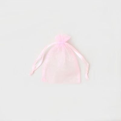 15x10cm. Pink organza gift bag