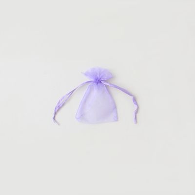 Size: 10x7.5cm Lilac organza gift bag