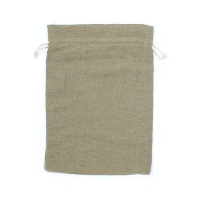 Size: 25x18cm Olive cotton rich drawstring bag.