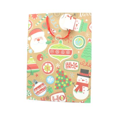 45x33x10cm. Christmas motif gift bag with tag